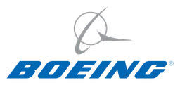 Boeing logo, horizontal version, on a transparent background