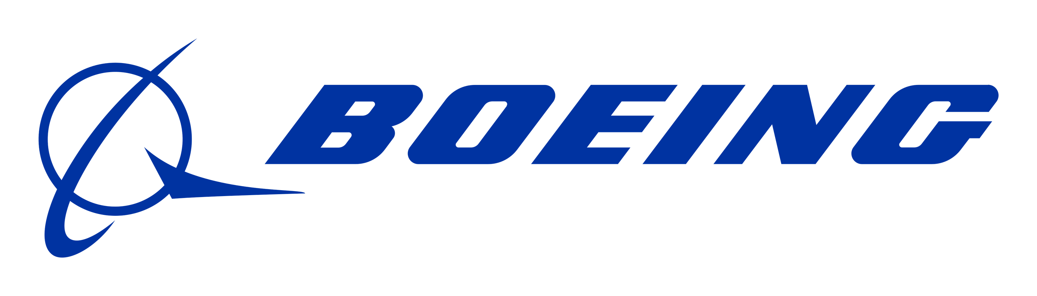 Boeing logo on a transparent background