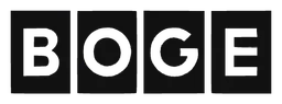 Boge logo, black wordmark version, on a transparent background