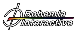 Bohemia Interactive logo, monochrome wordmark version, on a transparent background