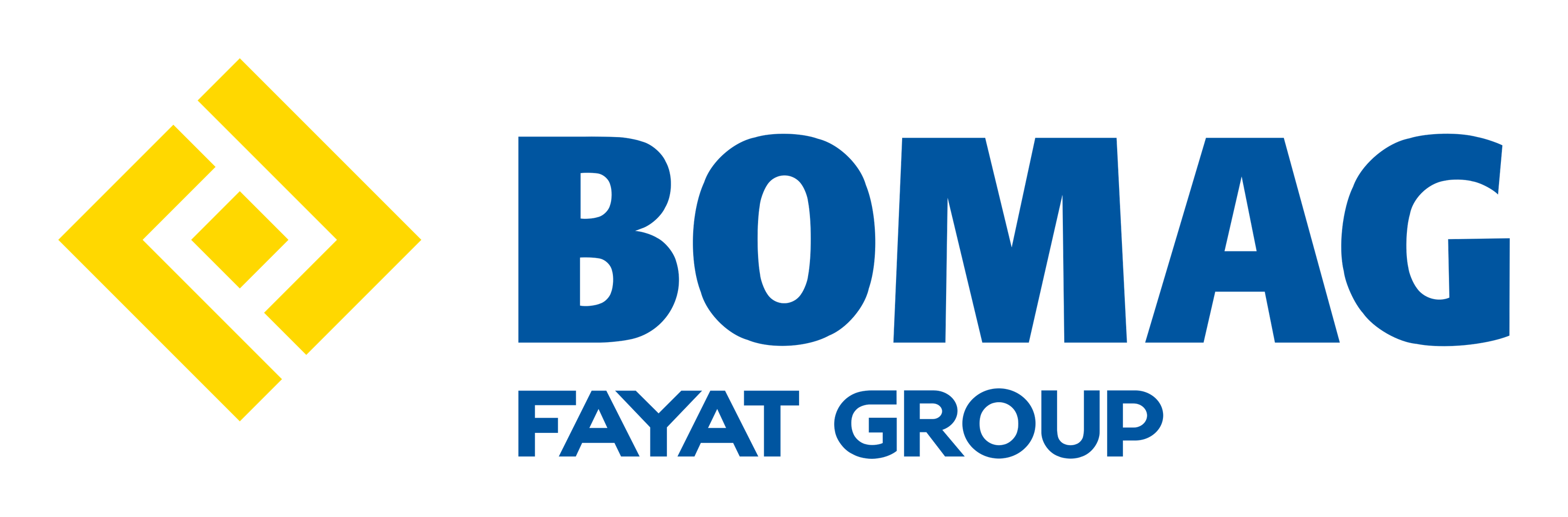 Bomag logo on a transparent background