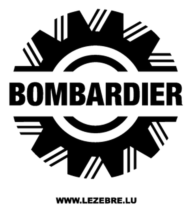 Bombardier logo, black icon version, on a transparent background