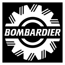 Bombardier logo, monochrome icon version, on a transparent background