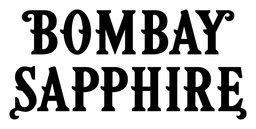 Bombay Sapphire logo, black version, on a transparent background