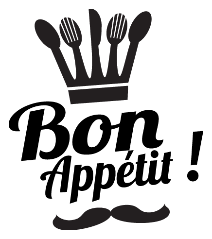 Logo da Bon Appetit, versão ícone preto, em fundo transparente