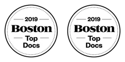 Boston Top Docs logo, white version, on a transparent background