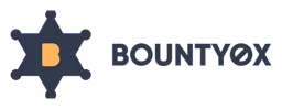 Bounty0x logo, black wordmark version, on a transparent background