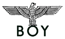 Boy London logo, monochrome version, on a transparent background