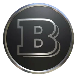 Brabus logo, black icon version, on a transparent background