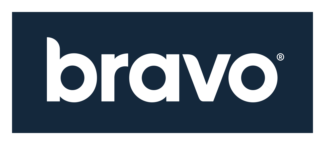 Bravo TV logo on a transparent background