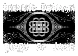 Logo da Breaking Benjamin, versão monocromático, em fundo transparente