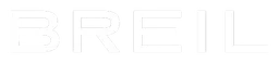 Breil logo, white wordmark version, on a transparent background