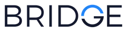 Bridge TV logo, black wordmark version, on a transparent background
