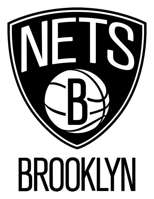 Brooklyn Nets logo, black version, on a transparent background
