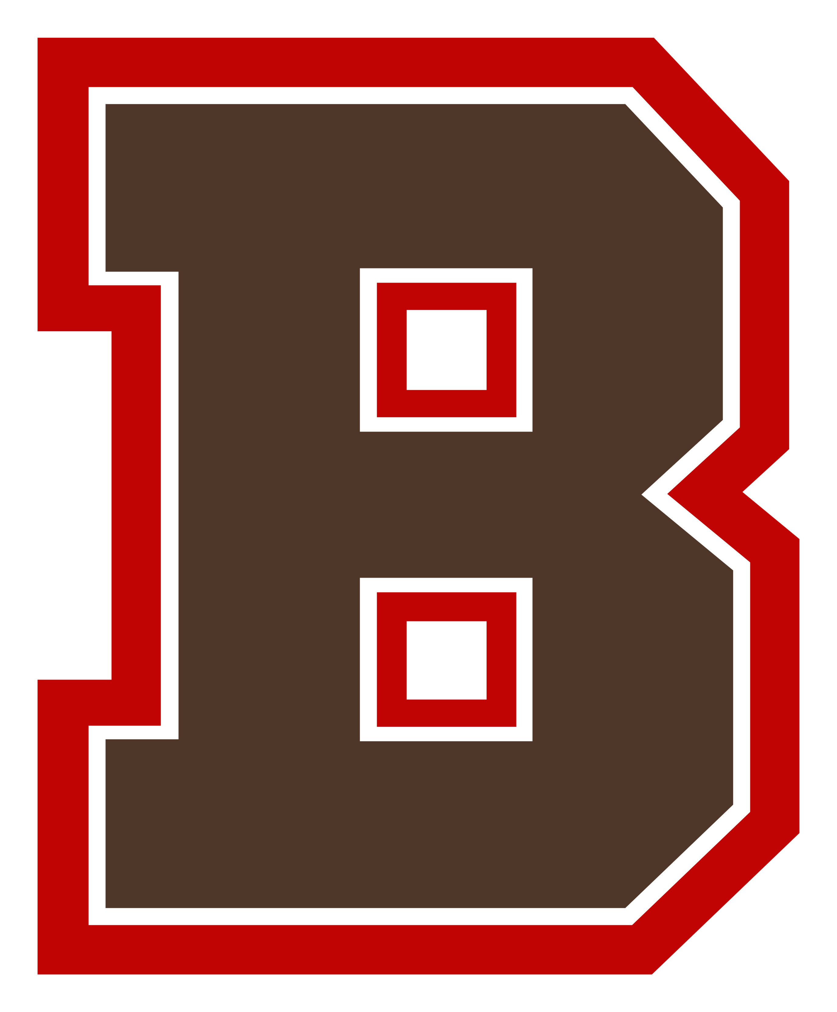 Brown logo on a transparent background