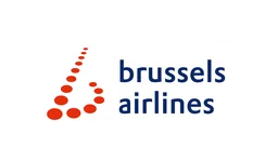 Brussels Airlines logo, white version, on a transparent background