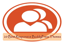 Buddypress logo, horizontal version, on a transparent background