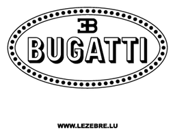 Bugatti logo, black version, on a transparent background