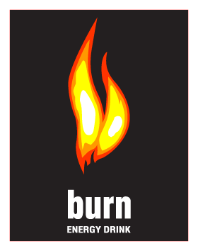 Burn のロゴ、ブラックバージョン（背景透過）