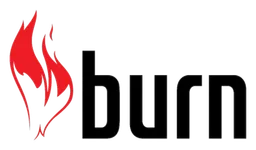 Burn のロゴ、horizontalバージョン（背景透過）
