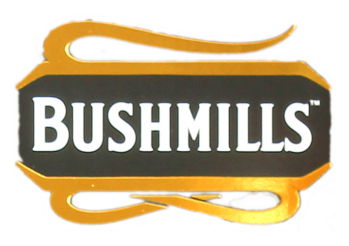 Bushmills のロゴ（背景透過）