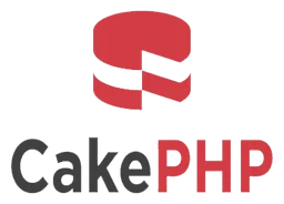 Cakephp logo, horizontal version, on a transparent background