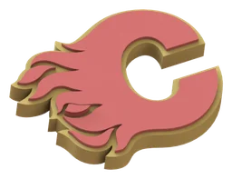 Calgary Flames Logo, Variante horizontal, auf transparentem Hintergrund
