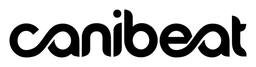 Canibeat logo, black wordmark version, on a transparent background