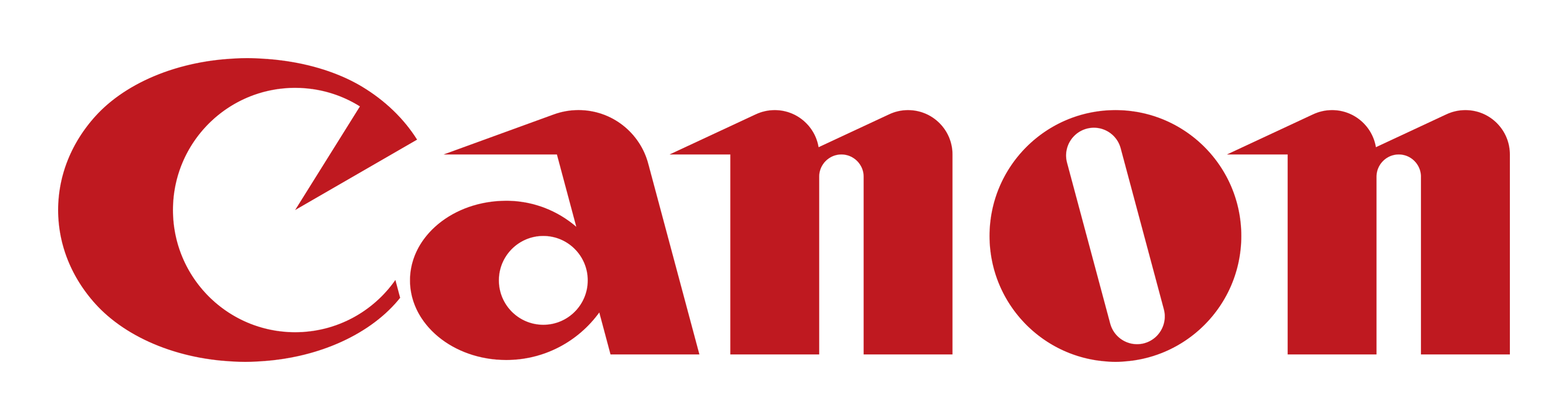 Canon logo on a transparent background