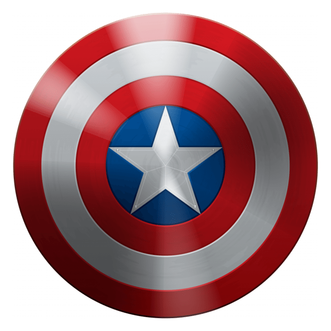 Captain America logo on a transparent background
