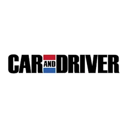 Car and Driver logo, white icon version, on a transparent background