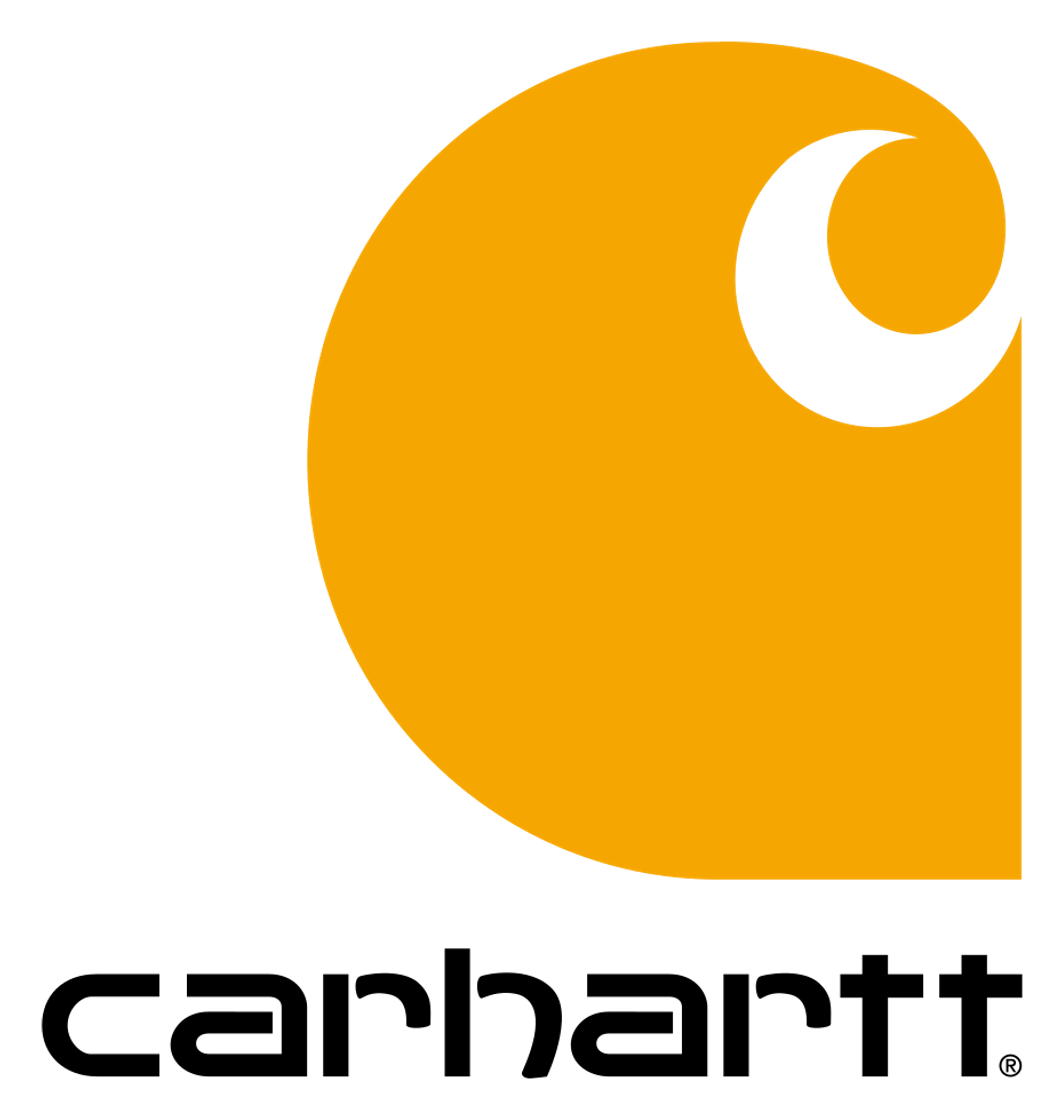 Carhartt logo on a transparent background