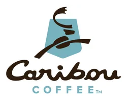 Caribou Coffee logo, white version, on a transparent background