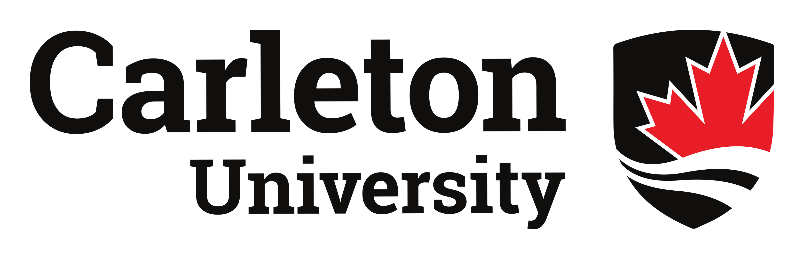 Logo de Carleton University sobre fondo transparente