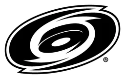 Carolina Hurricanes logo, monochrome version, on a transparent background