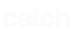 Catcf logo, white wordmark version, on a transparent background