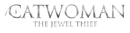 Catwoman logo, monochrome wordmark version, on a transparent background