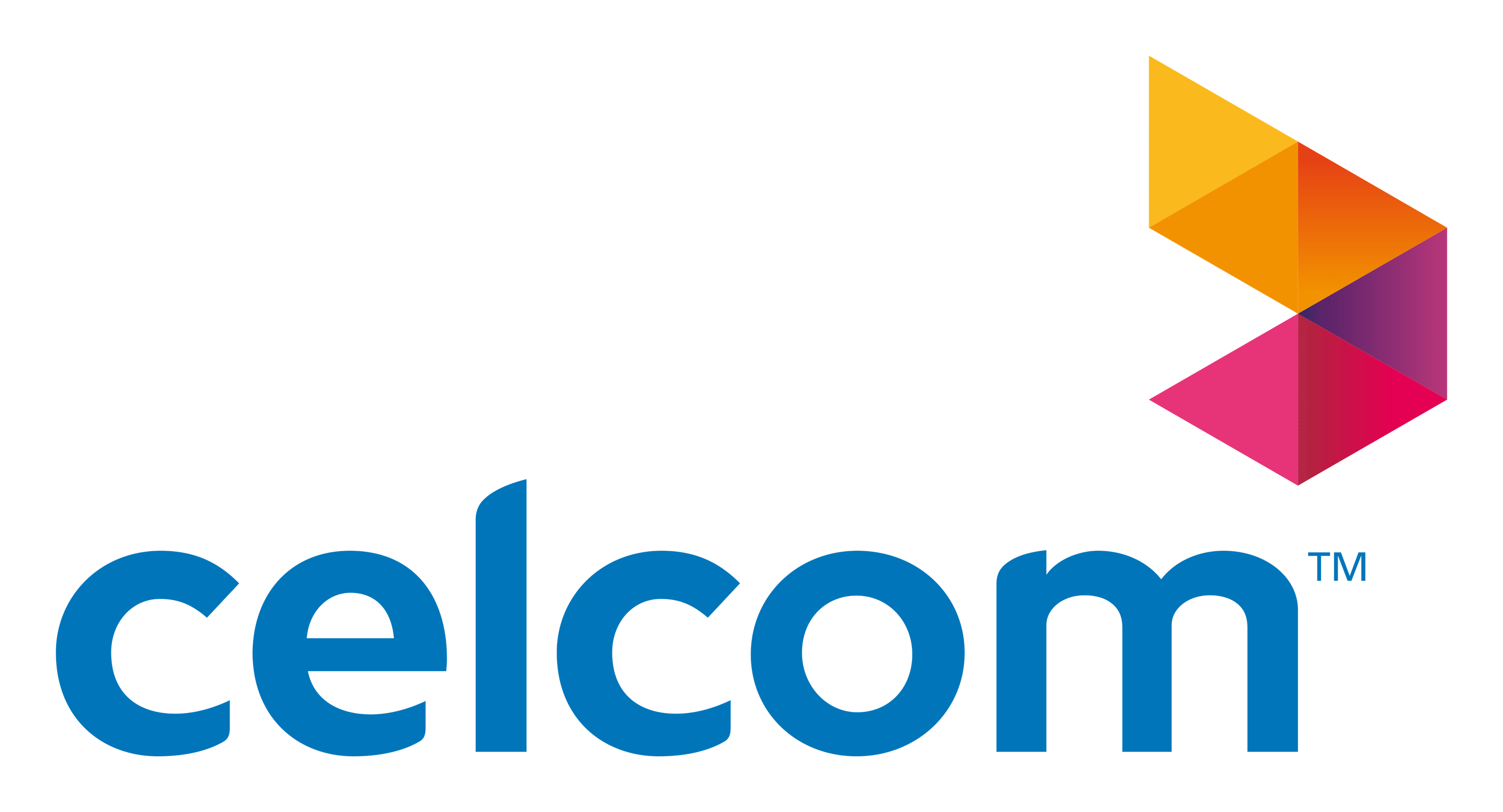 Celcom logo on a transparent background