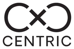 Centric logo, black version, on a transparent background