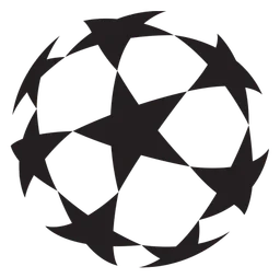 Champions League logo, black icon version, on a transparent background