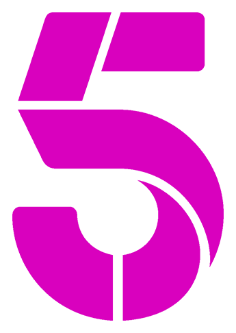 Logo Channel 5, version horizontal, sur fond transparent