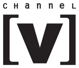 Channel V logo, black icon version, on a transparent background