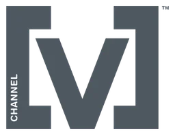Channel V logo, monochrome icon version, on a transparent background