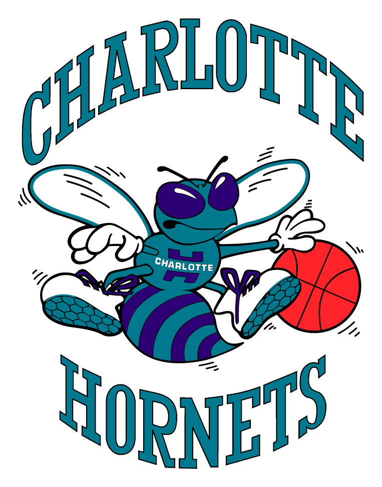 Logo da Charlotte Hornets em fundo transparente