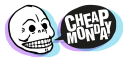 Cheap Monday logo, horizontal version, on a transparent background