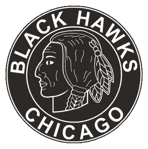 Chicago Blackhawks logo, monochrome icon version, on a transparent background