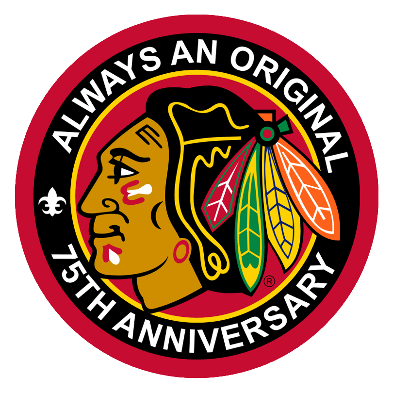 Chicago Blackhawks logo on a transparent background