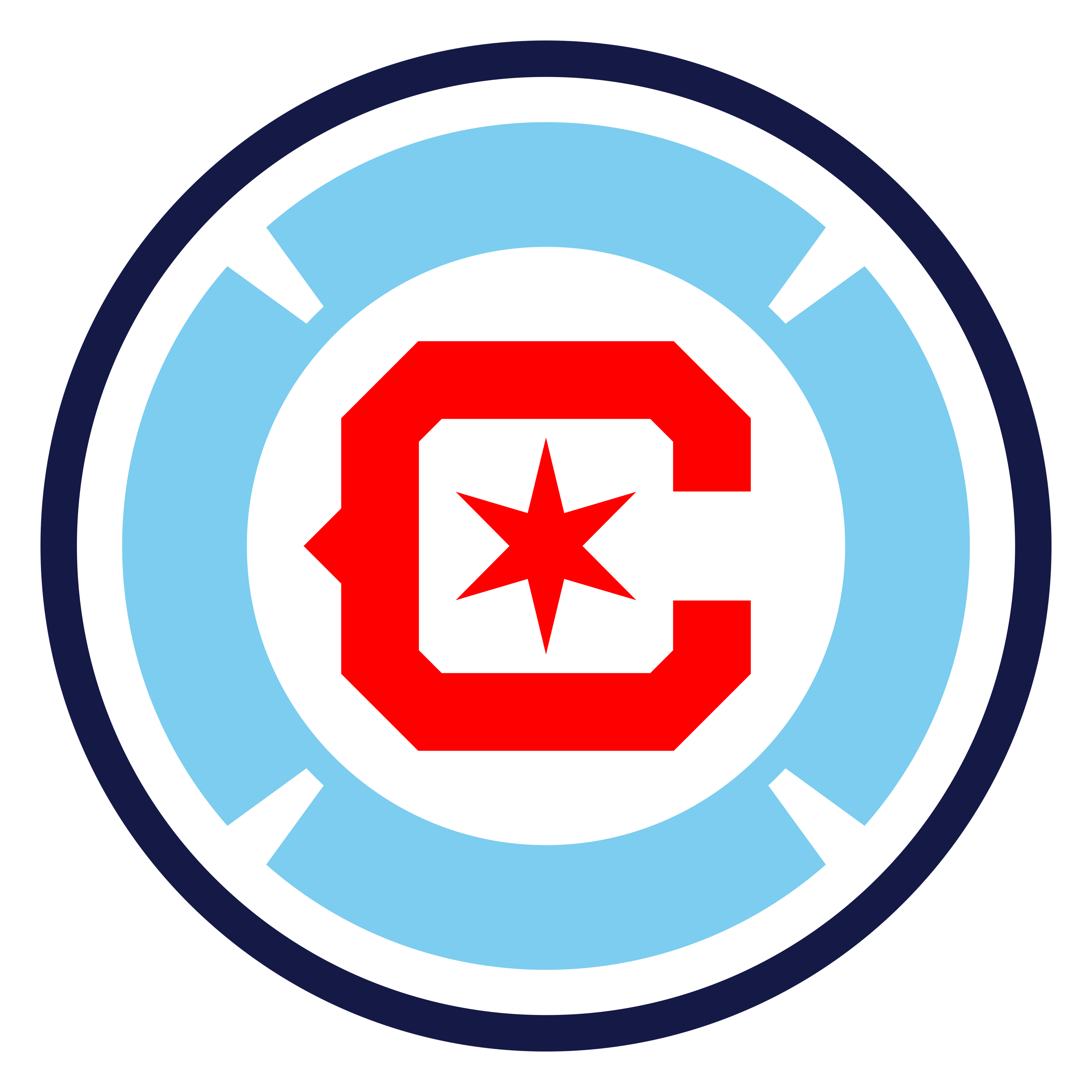 Chicago Fire FC logo on a transparent background