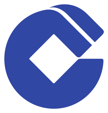 China Construction Bank logo, icon version, on a transparent background