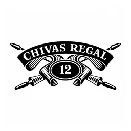 Chivas Regal logo, white icon version, on a transparent background